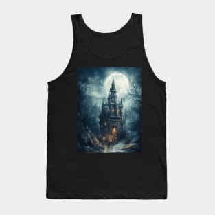 Gothic Futurism Castle in the Old Ancient Forest Tank Top